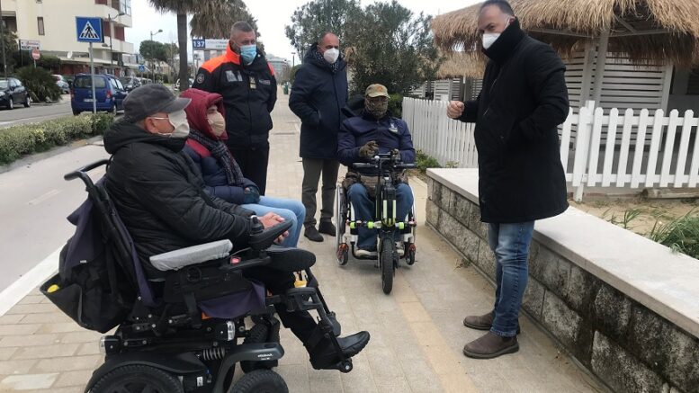 Montesilvano, sopralluogo per una nuova spiaggia accessibile attrezzata
